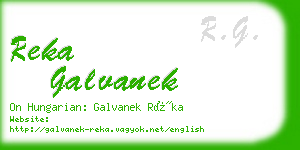 reka galvanek business card